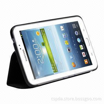 2013 New Design PU Back Stand Cover Case for Samsung Galaxy Tab 37" with Pen Slot